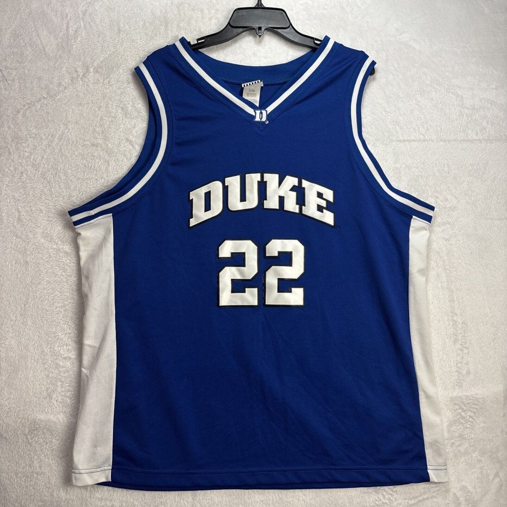 Vtg 2000s Duke Blue Devils Basketball Jersey Embroidered Foot locker XL Y2k #22
